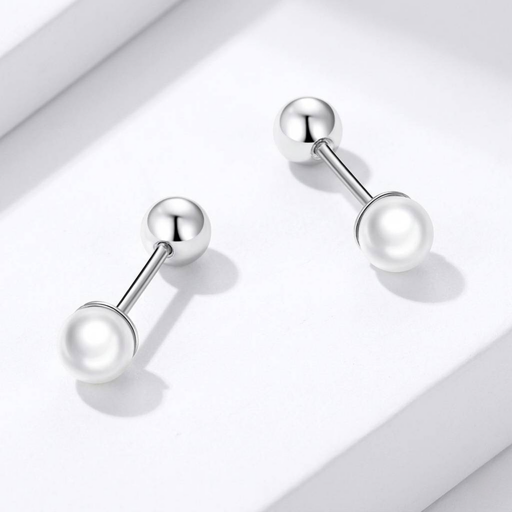 Perla Ball Back Earrings