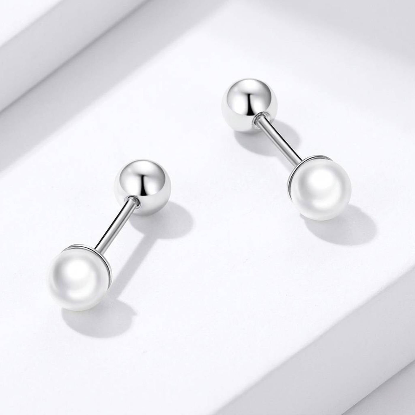 Perla Ball Back Earrings