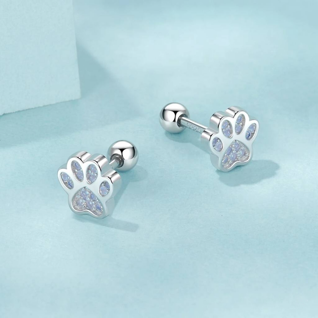 Pawie Ball Back Earrings