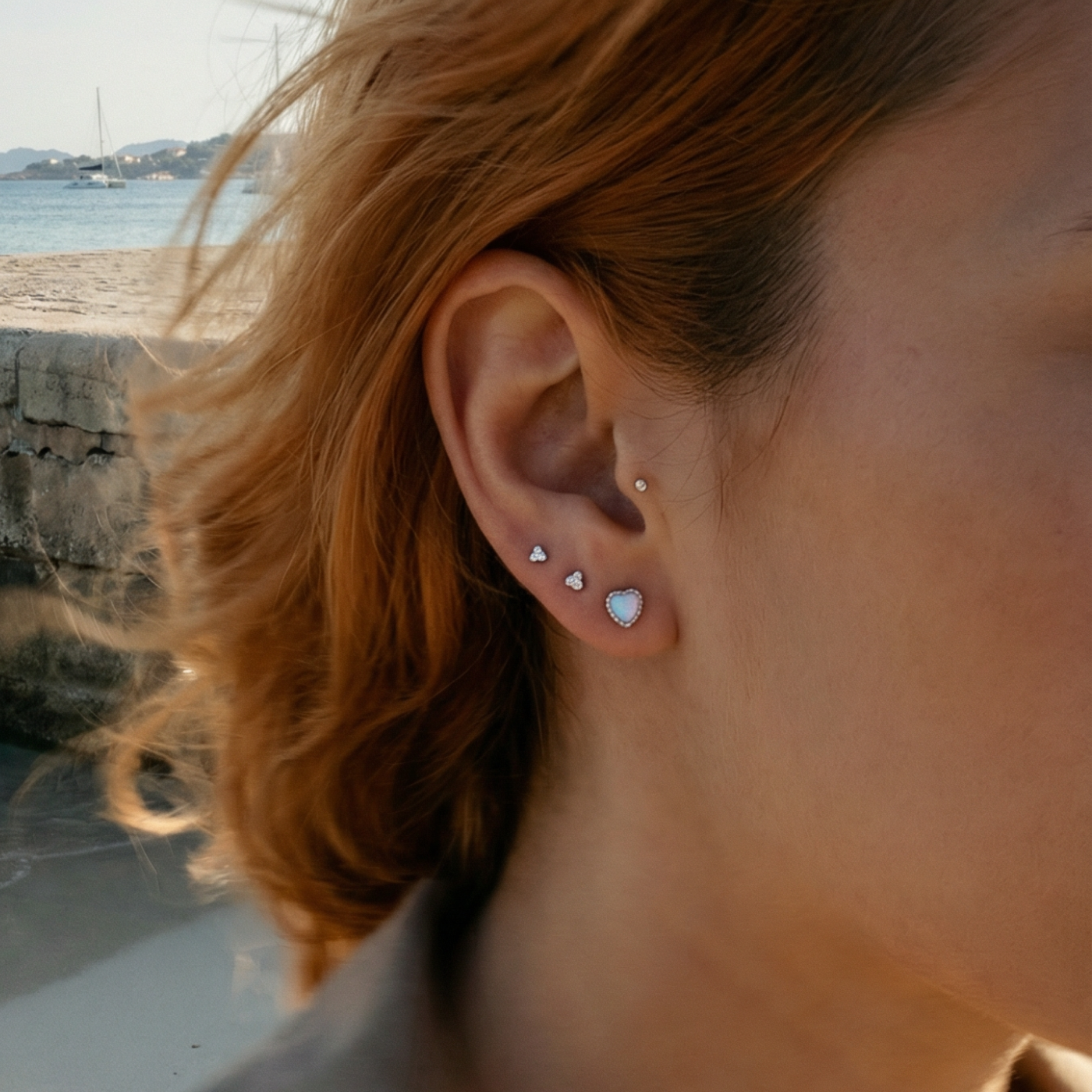 Aurora Ball Back Earrings