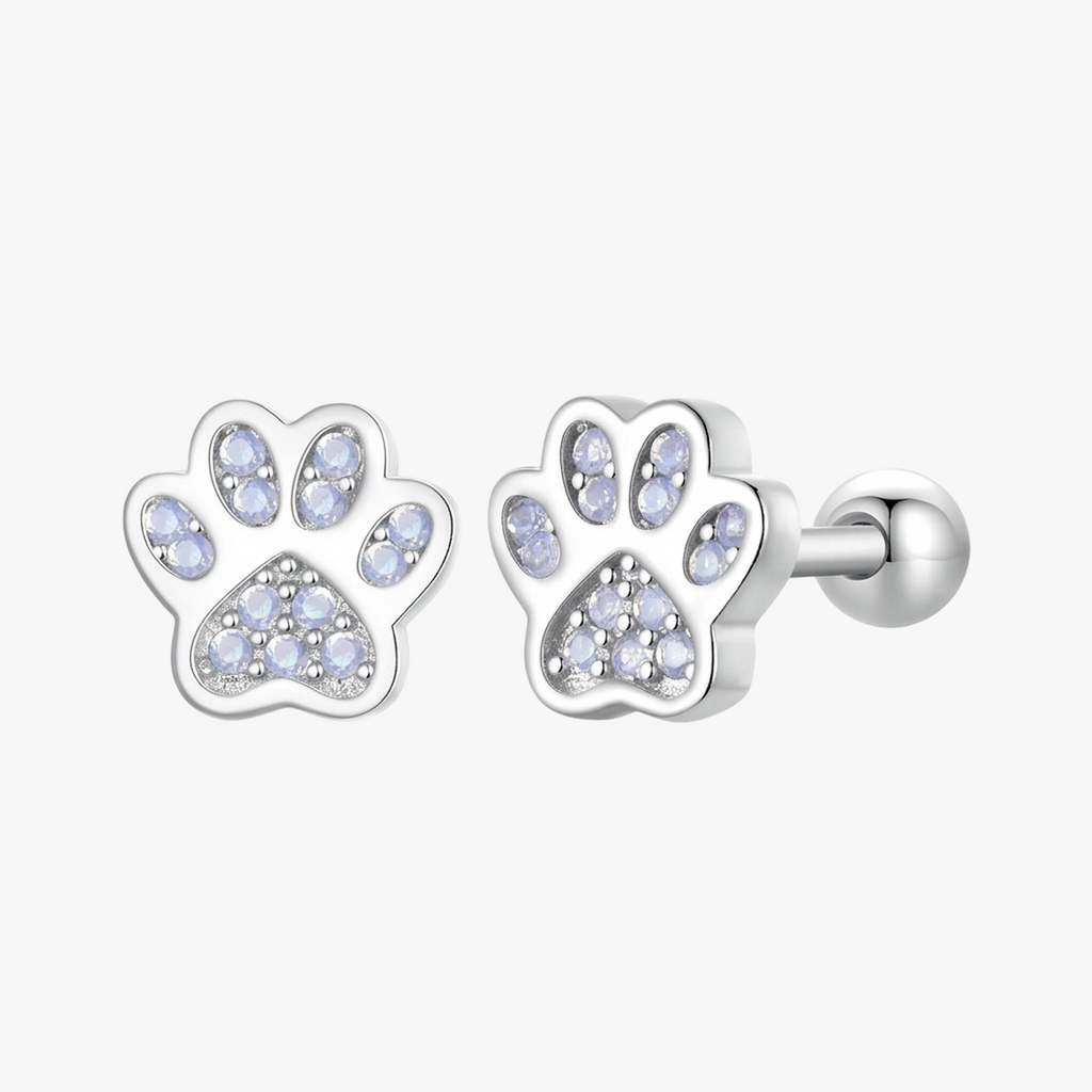 Pawie Ball Back Earrings