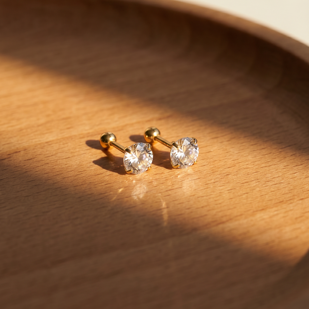Diamora Ball Back Earrings